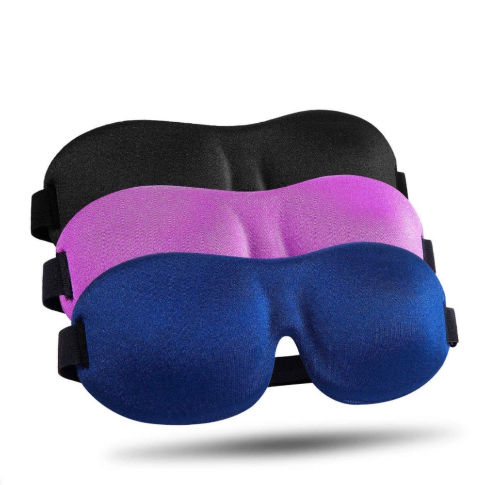 Sleek Sleep Mask Set - Black, Pink, and Blue